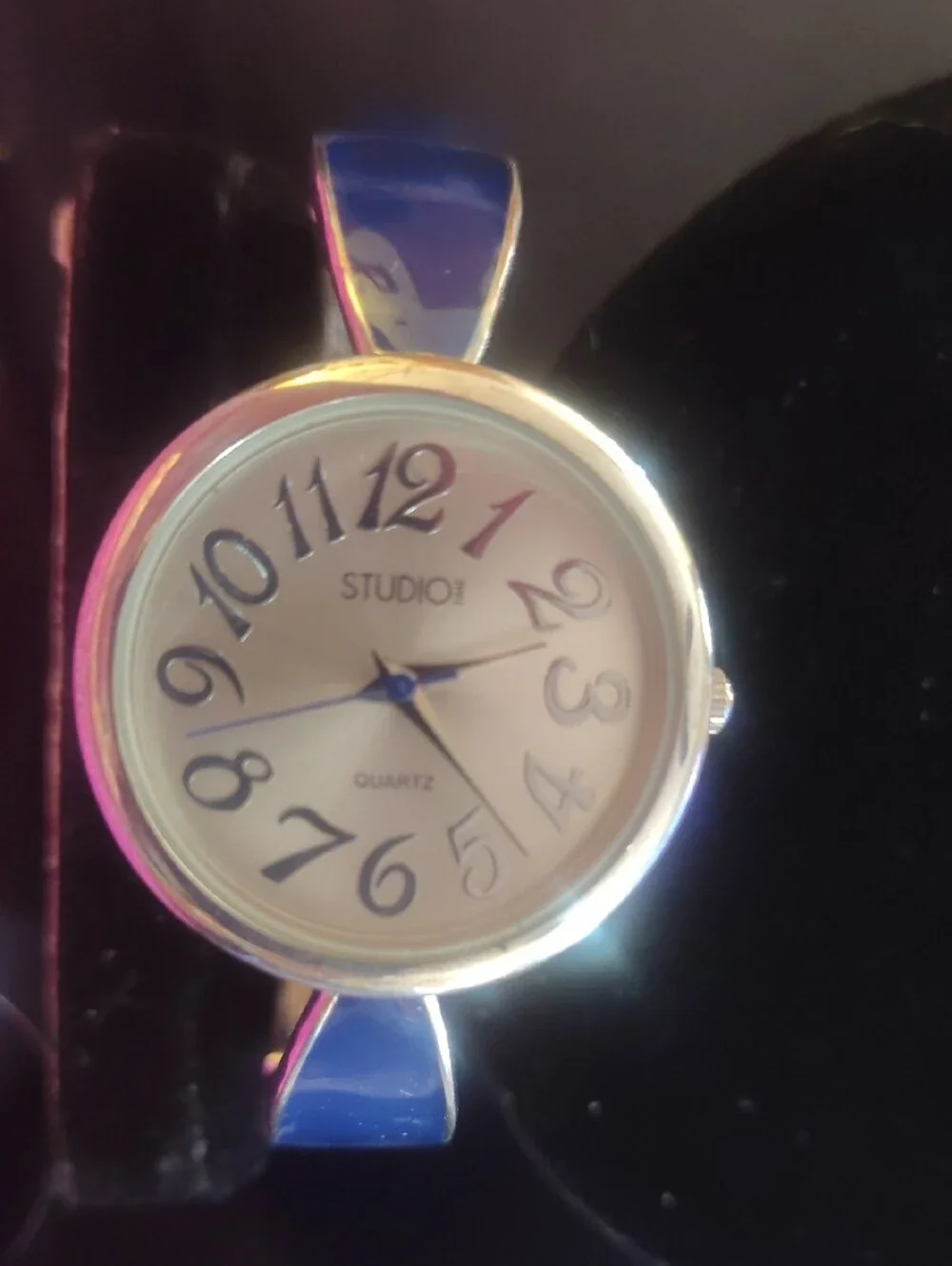 Silver Tone Women's Bracelet Watch Studio Cuff